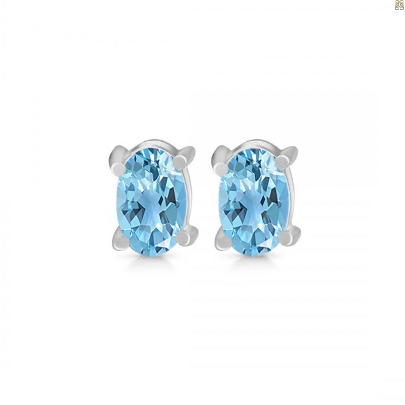 Blue Topaz Stud Earring BTZ-RDE-1154.