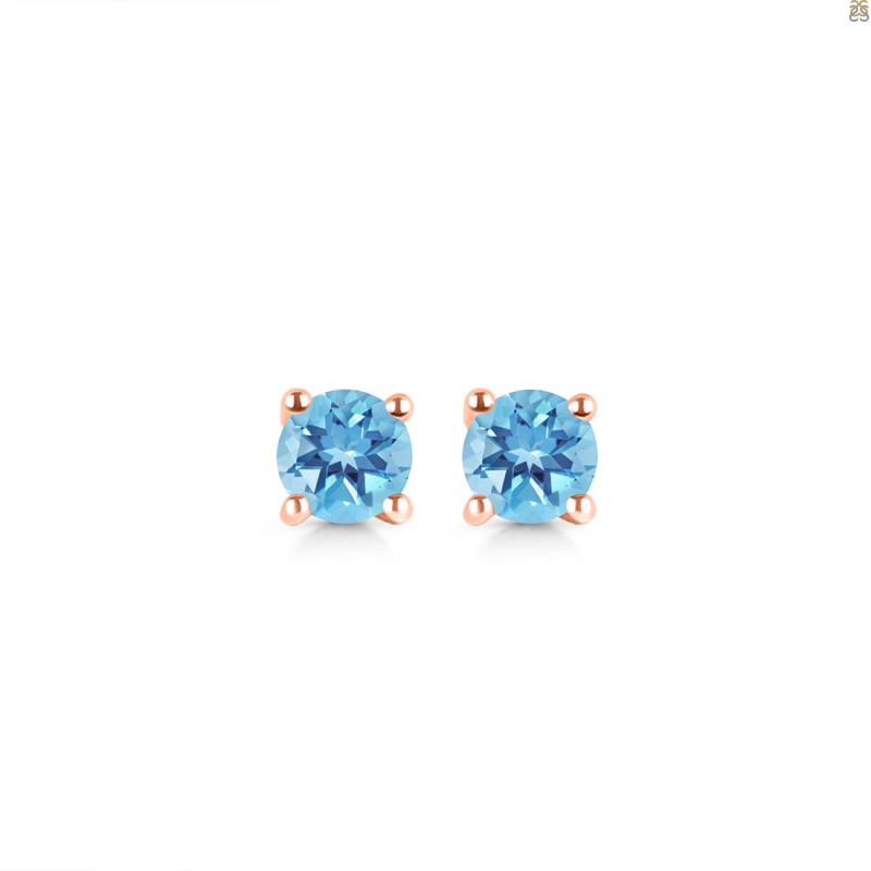 Blue Topaz Stud Earring BTZ-RDE-1321.