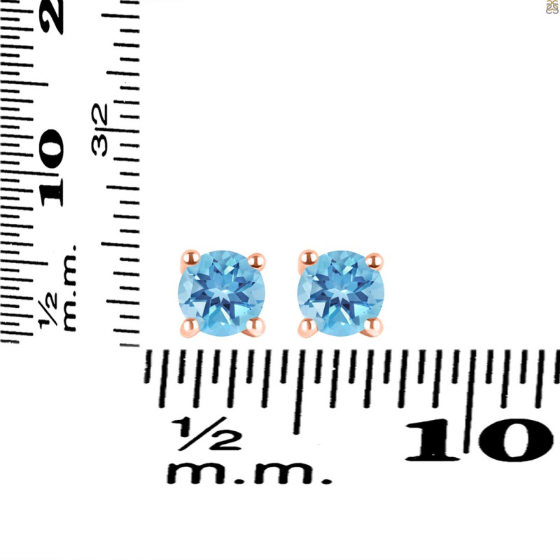 Blue Topaz Stud Earring BTZ-RDE-1321.