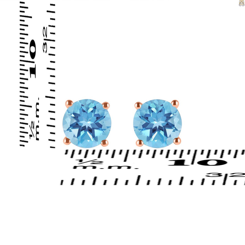 Blue Topaz Stud Earring BTZ-RDE-1353.