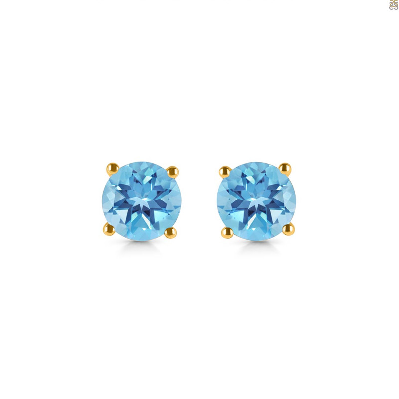Blue Topaz Stud Earring BTZ-RDE-1353.
