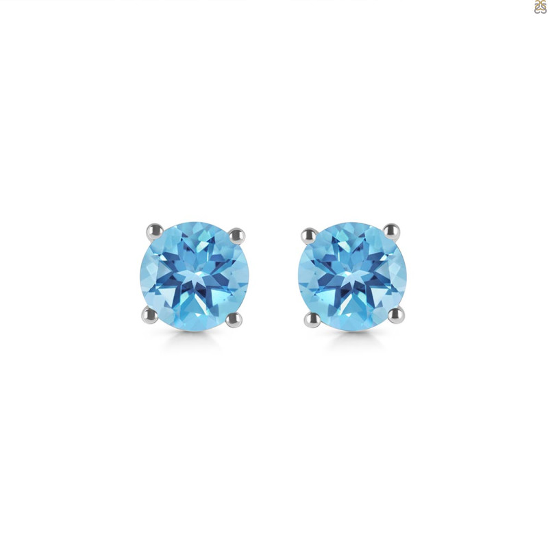 Blue Topaz Stud Earring BTZ-RDE-1353.