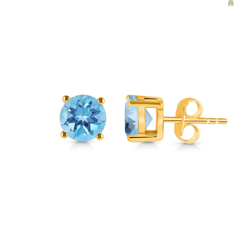 Blue Topaz Stud Earring BTZ-RDE-1353.
