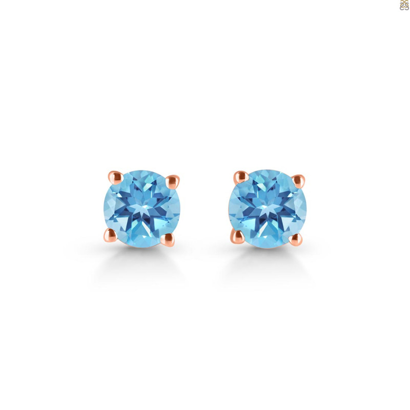 Blue Topaz Stud Earring BTZ-RDE-1435.