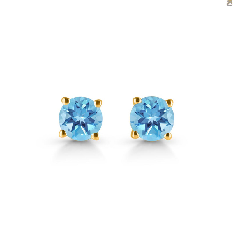 Blue Topaz Stud Earring BTZ-RDE-1435.