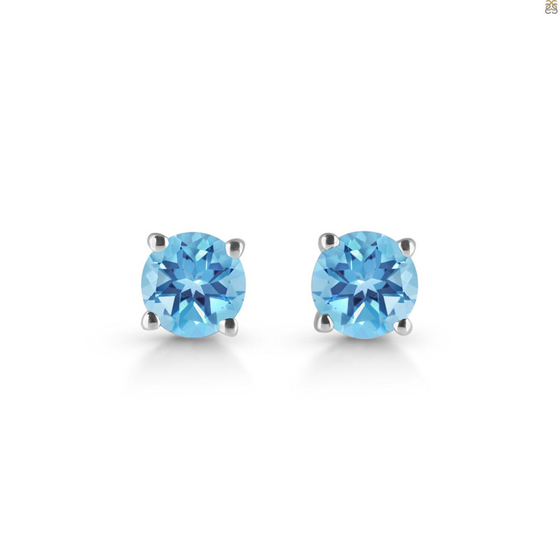 Blue Topaz Stud Earring BTZ-RDE-1435.