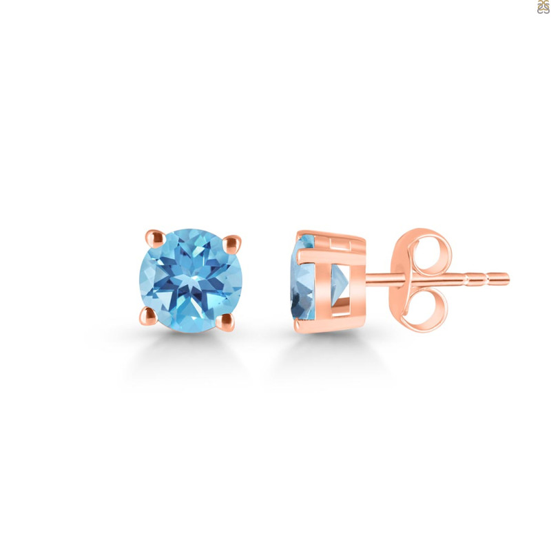 Blue Topaz Stud Earring BTZ-RDE-1435.