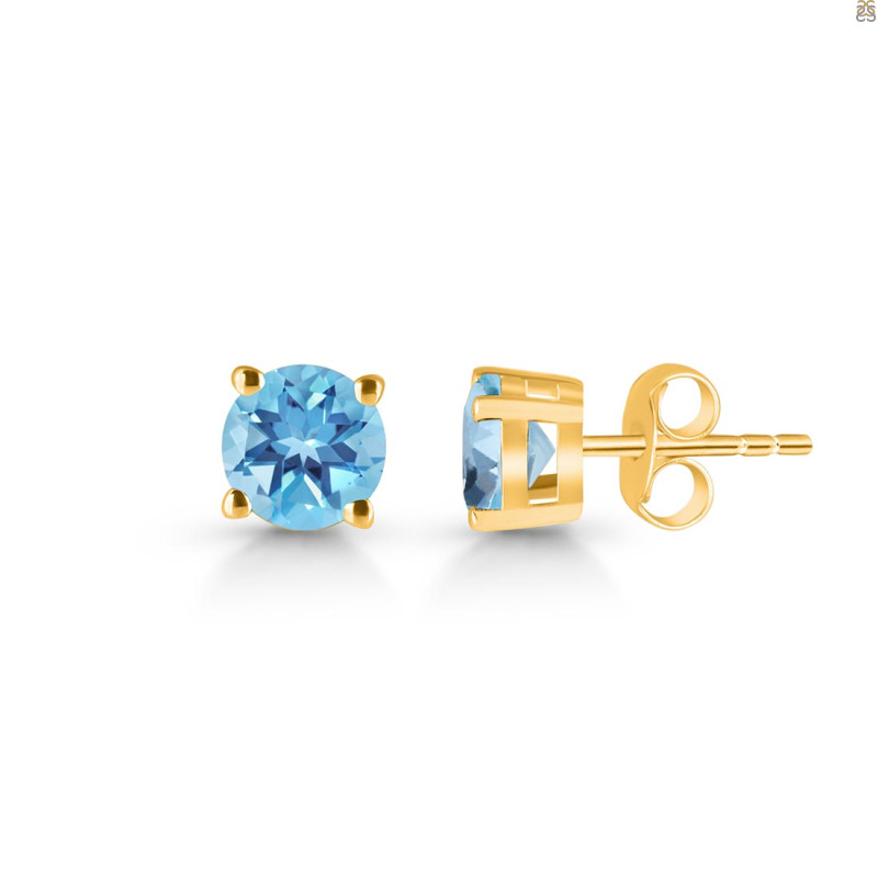 Blue Topaz Stud Earring BTZ-RDE-1435.