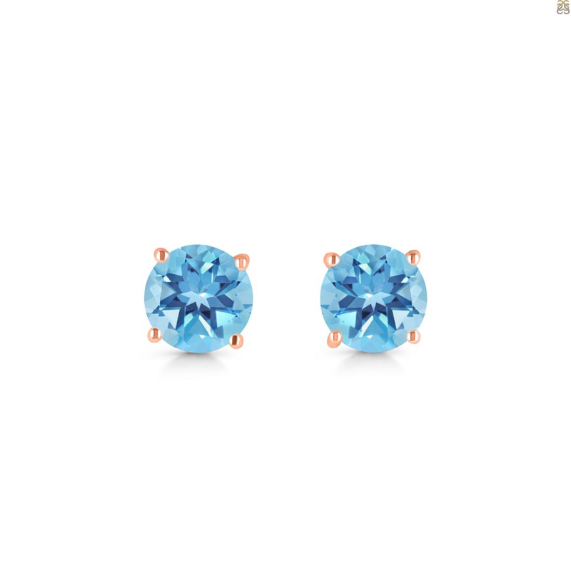 Blue Topaz Stud Earring BTZ-RDE-1436.