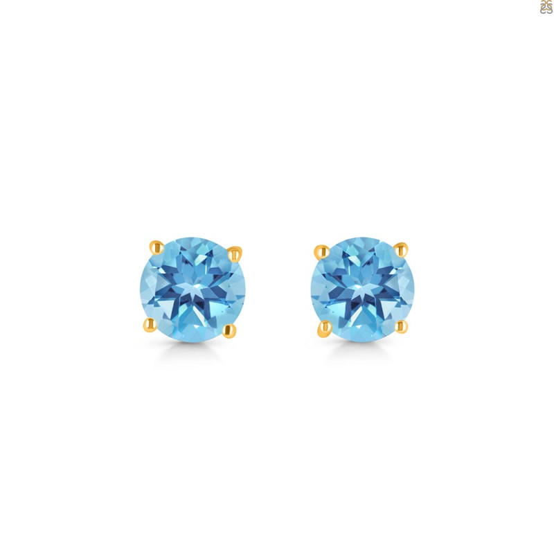 Blue Topaz Stud Earring BTZ-RDE-1436.