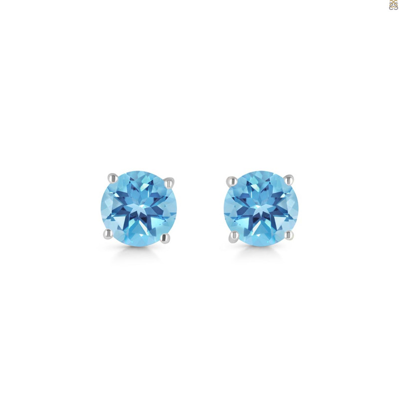 Blue Topaz Stud Earring BTZ-RDE-1436.