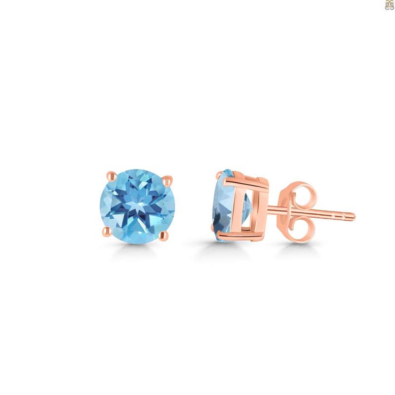Blue Topaz Stud Earring BTZ-RDE-1436.