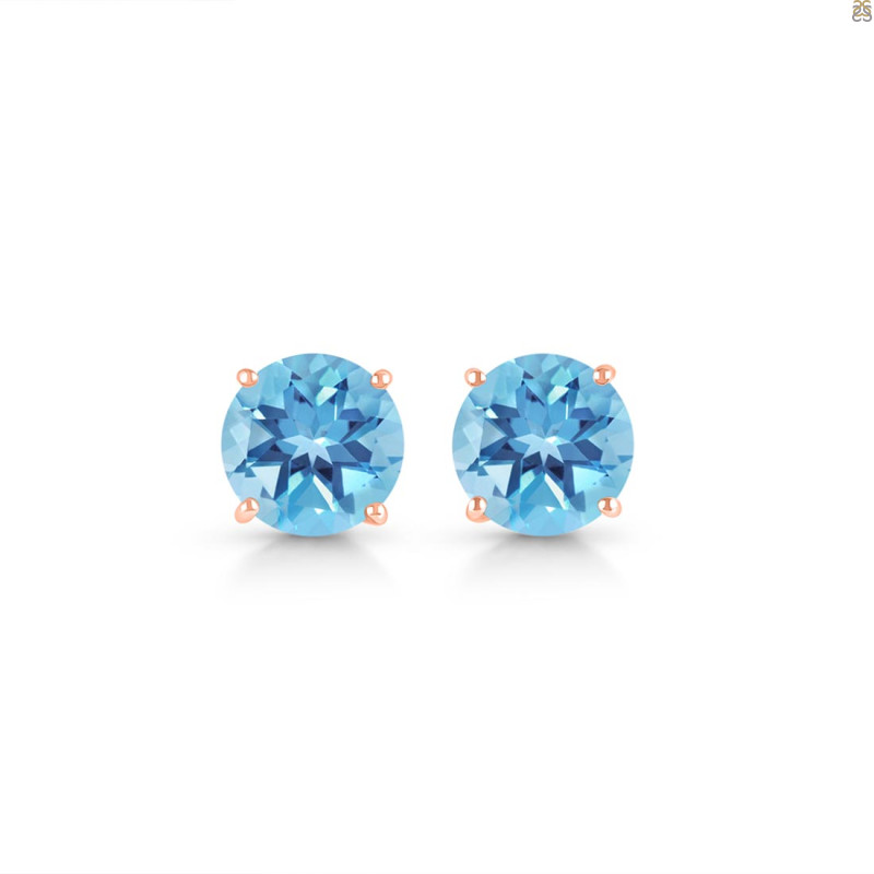 Blue Topaz Stud Earring BTZ-RDE-1437.