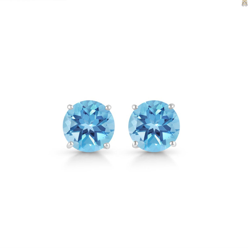 Blue Topaz Stud Earring BTZ-RDE-1437.