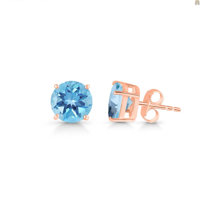 Blue Topaz Stud Earring BTZ-RDE-1437.