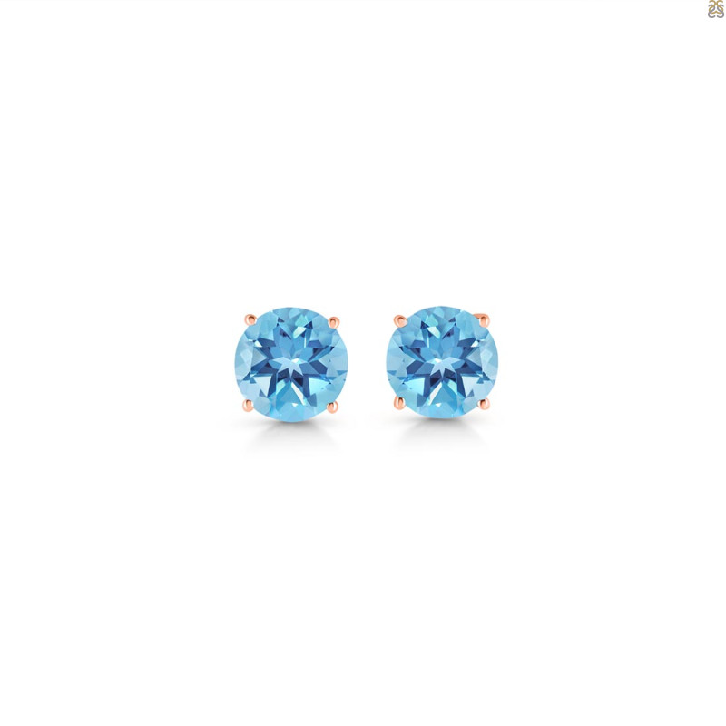 Blue Topaz Stud Earring BTZ-RDE-1438.