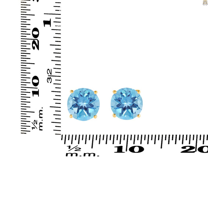 Blue Topaz Stud Earring BTZ-RDE-1438.