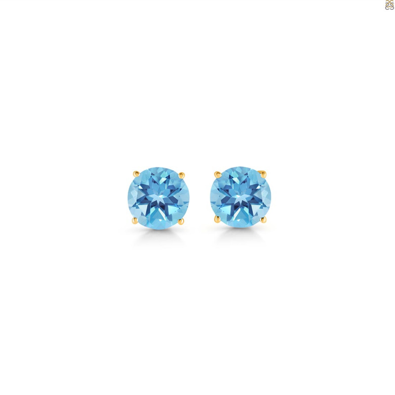 Blue Topaz Stud Earring BTZ-RDE-1438.