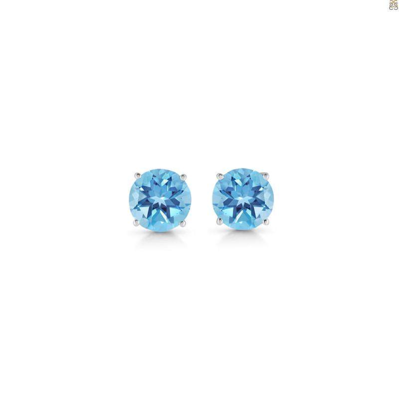 Blue Topaz Stud Earring BTZ-RDE-1438.
