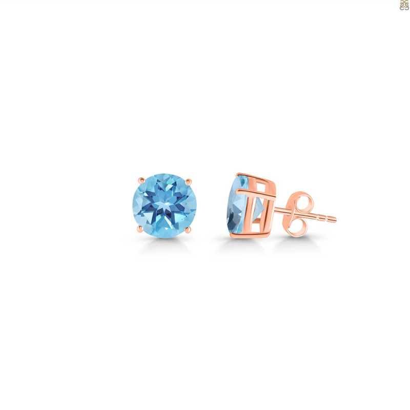 Blue Topaz Stud Earring BTZ-RDE-1438.