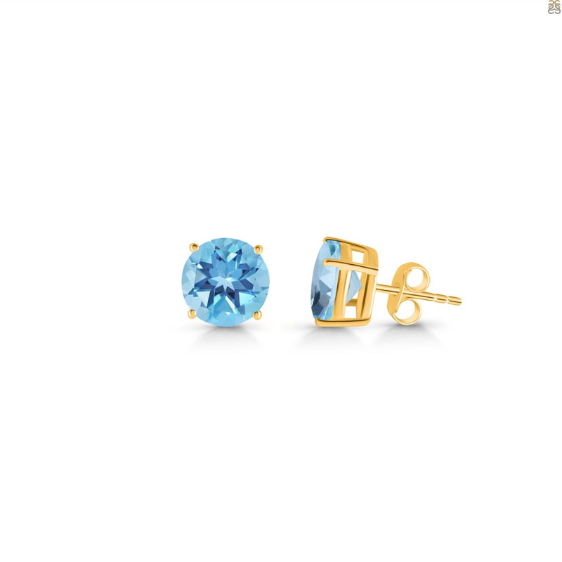 Blue Topaz Stud Earring BTZ-RDE-1438.
