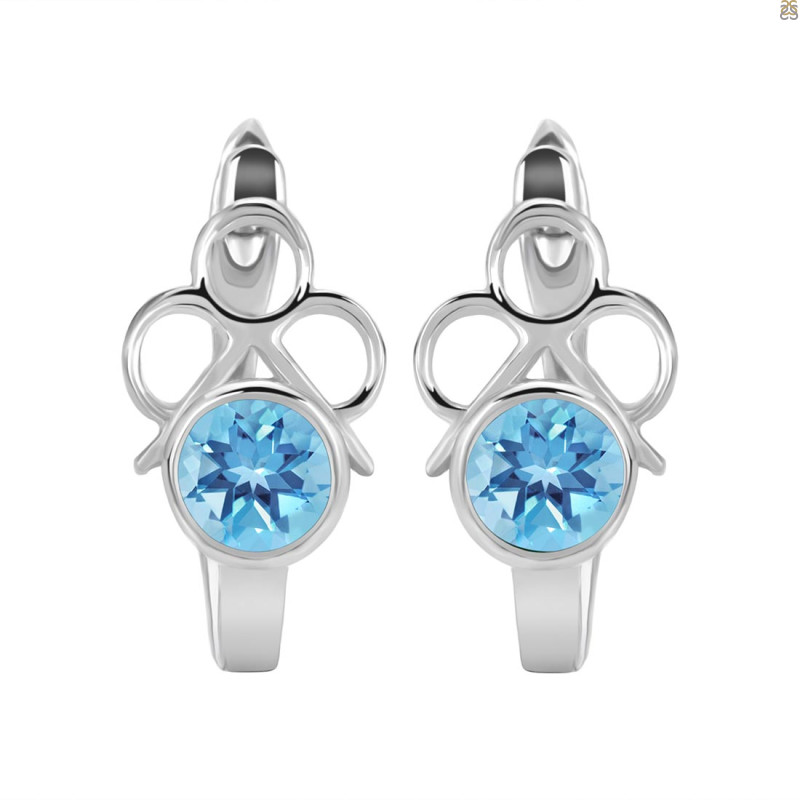 Blue Topaz Stud Earring BTZ-RDE-16.