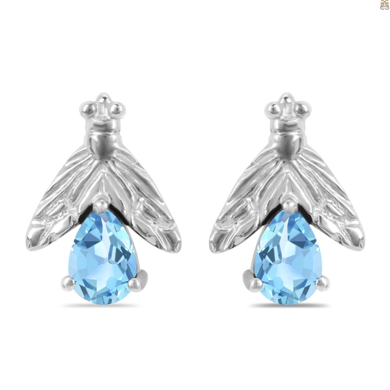 Blue Topaz Stud Earring BTZ-RDE-30.