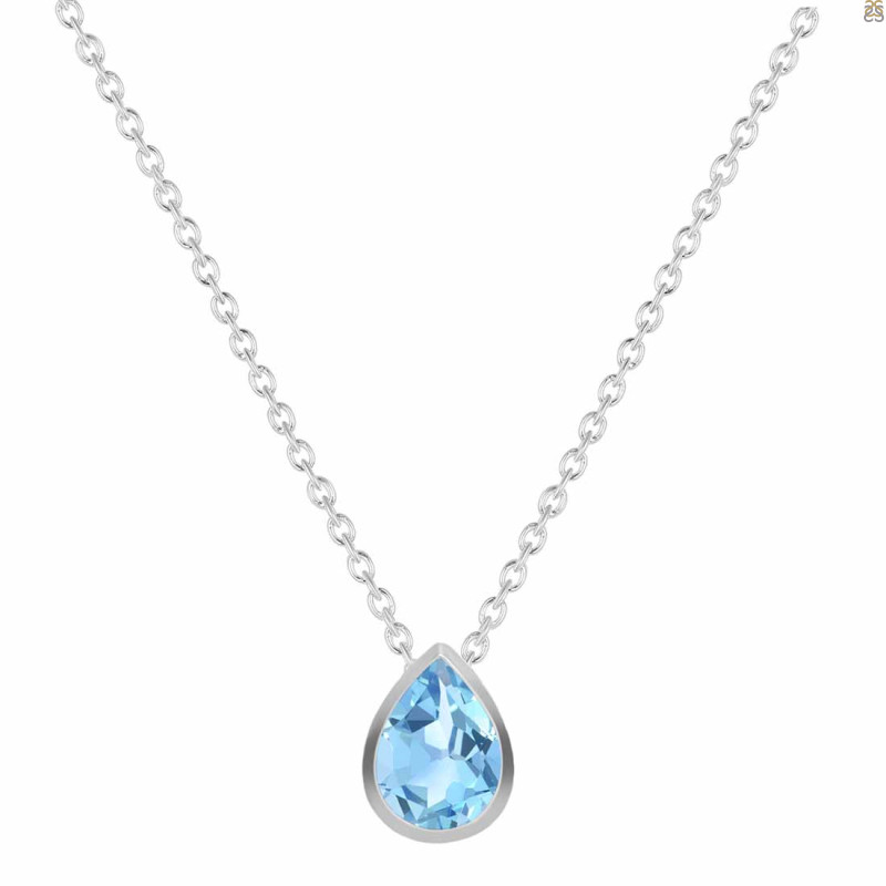 Blue Topaz Necklace BTZ-RDN-410.