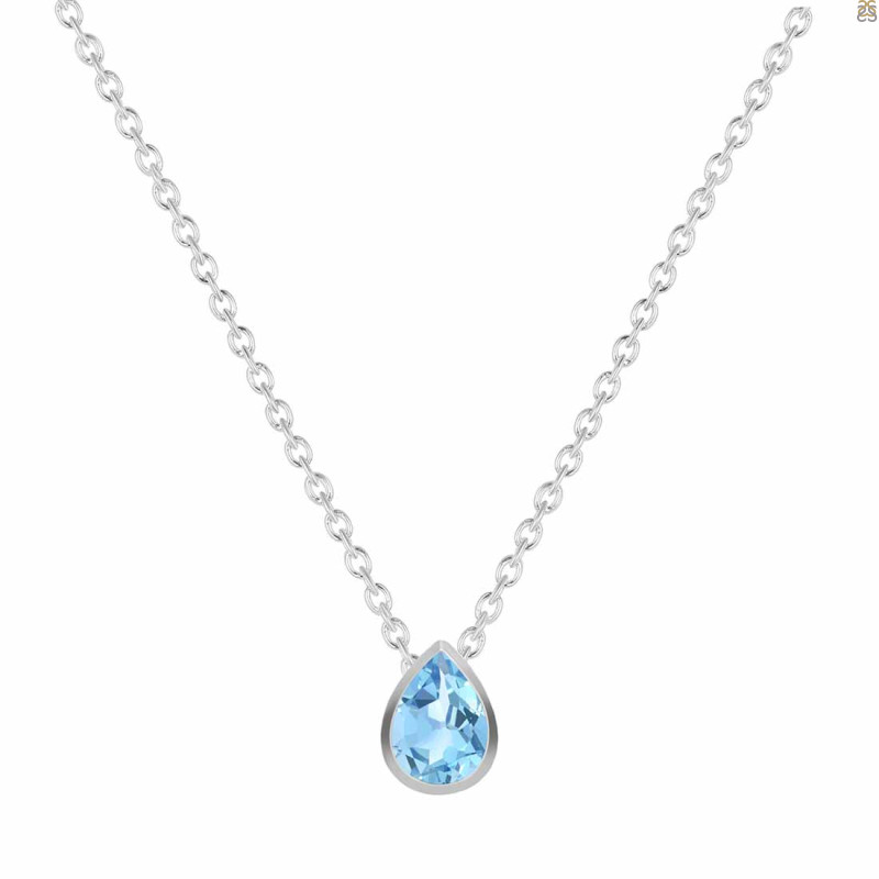 Blue Topaz Necklace BTZ-RDN-451.