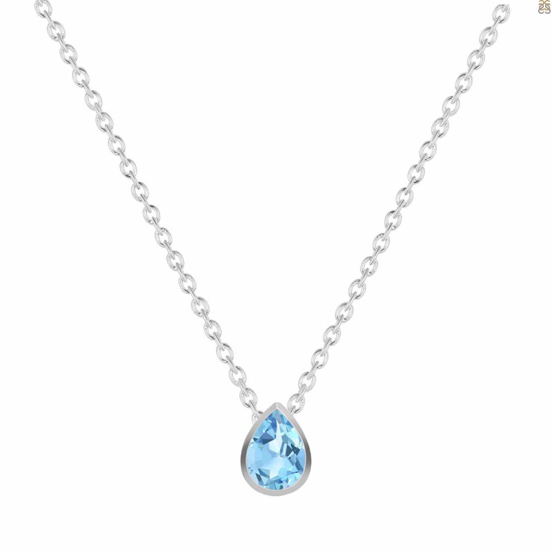 Blue Topaz Necklace BTZ-RDN-452.