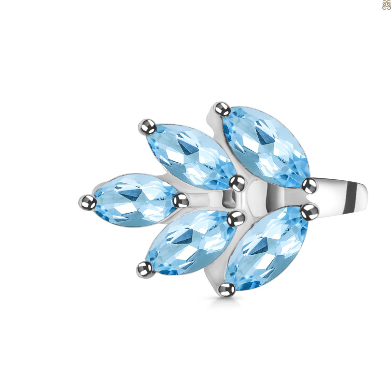 Blue Topaz Ring BTZ-RDR-8.