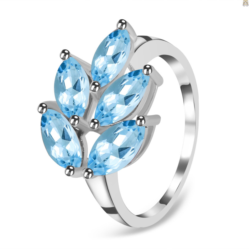 Blue Topaz Ring BTZ-RDR-8.