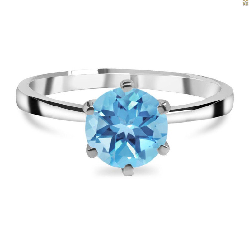 Blue Topaz Ring BTZ-RDR-1789.