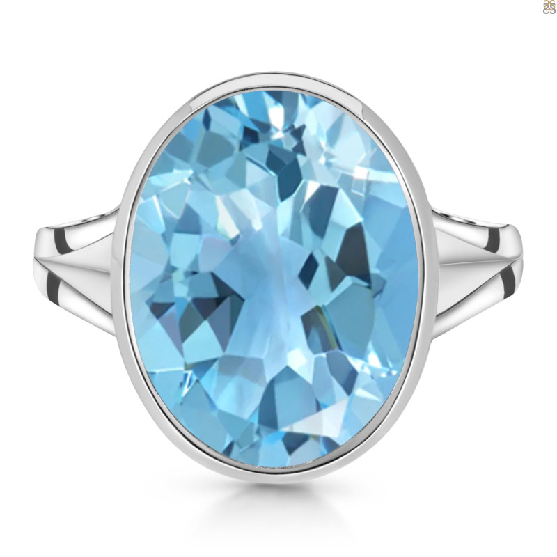 Blue Topaz Ring BTZ-RDR-1897.