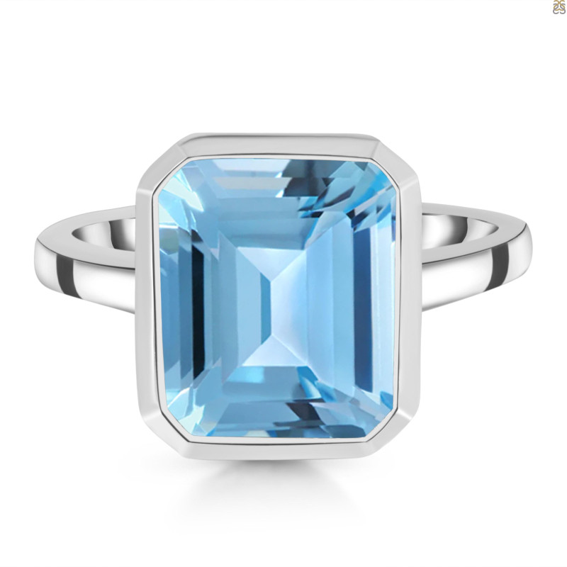 Blue Topaz Ring BTZ-RDR-1927.