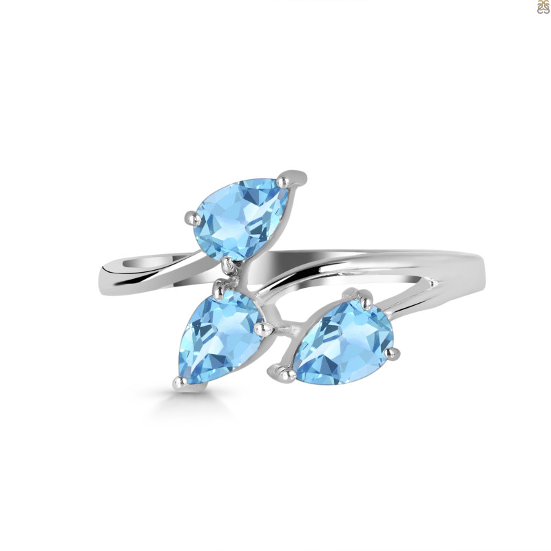 Blue Topaz Ring BTZ-RDR-2061.