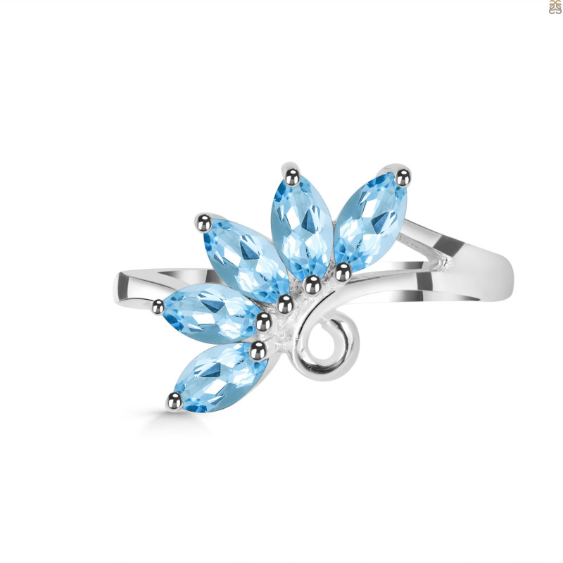 Blue Topaz Ring BTZ-RDR-2064.