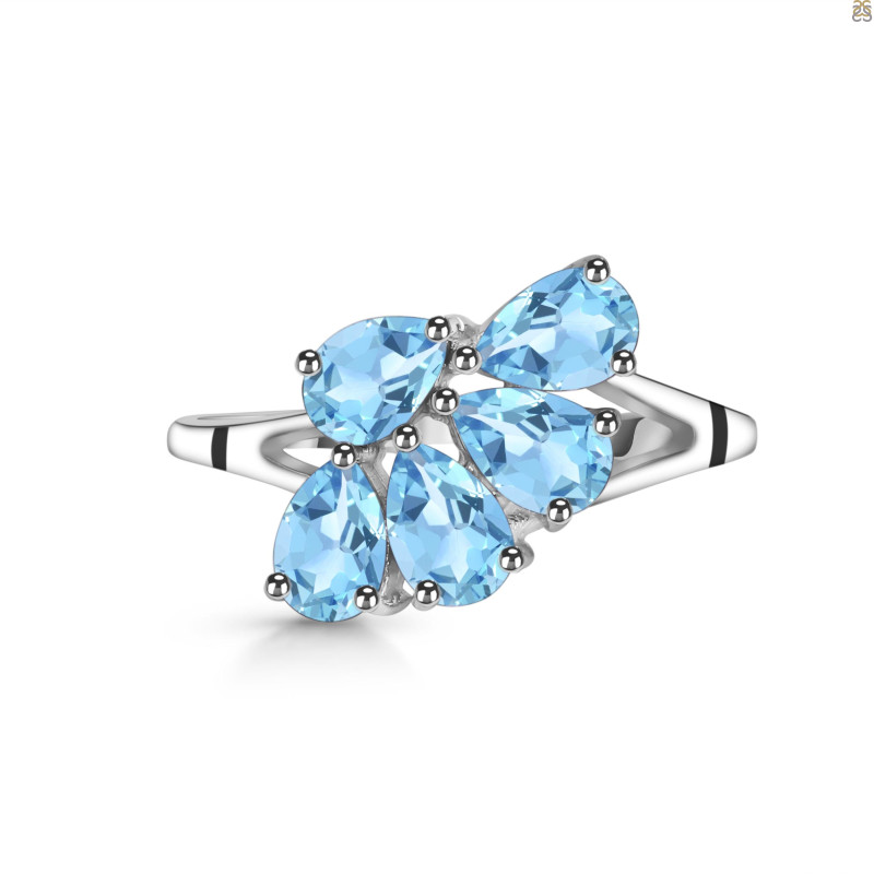 Blue Topaz Ring BTZ-RDR-2065.
