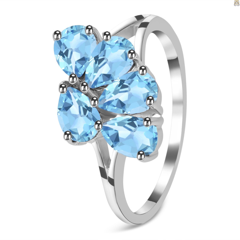 Blue Topaz Ring BTZ-RDR-2065.