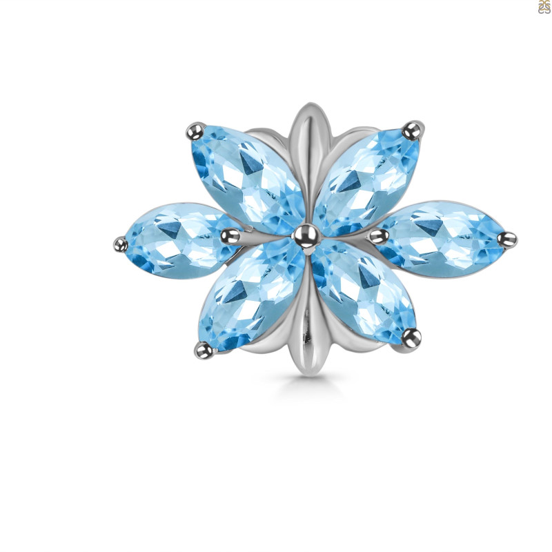 Blue Topaz Ring BTZ-RDR-2067.