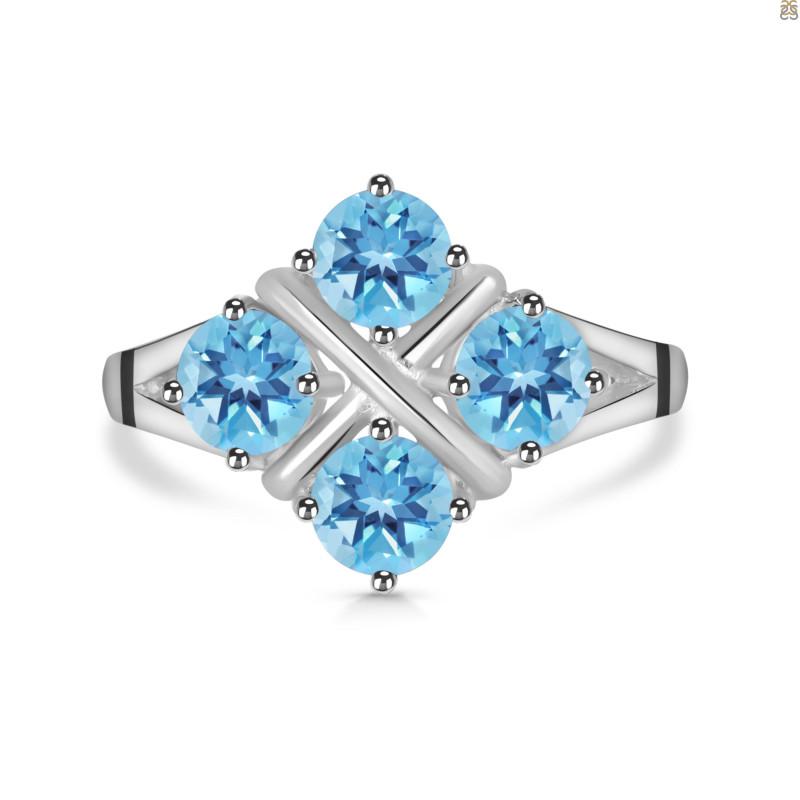 Blue Topaz Ring BTZ-RDR-2068.