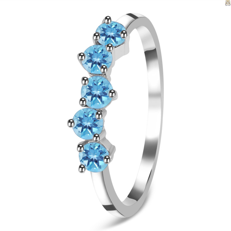 Blue Topaz Ring BTZ-RDR-2072.