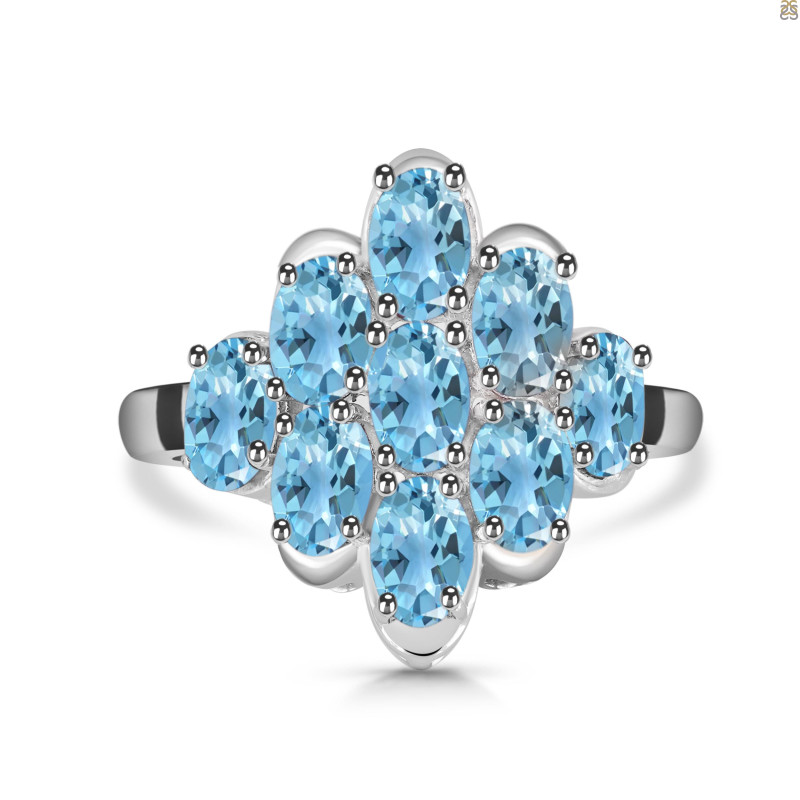 Blue Topaz Ring BTZ-RDR-2074.