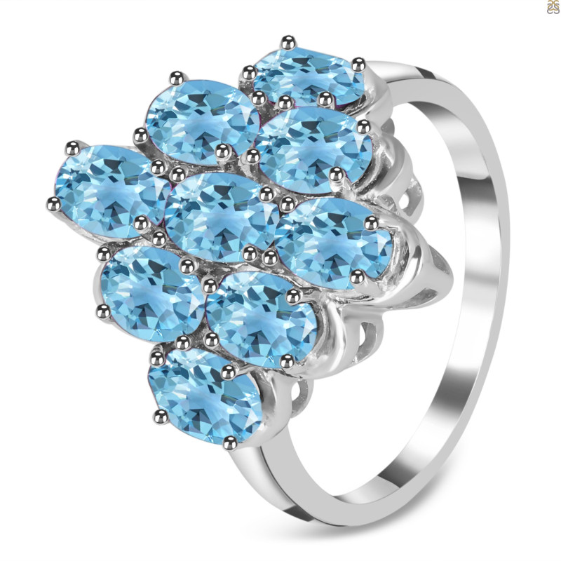 Blue Topaz Ring BTZ-RDR-2074.