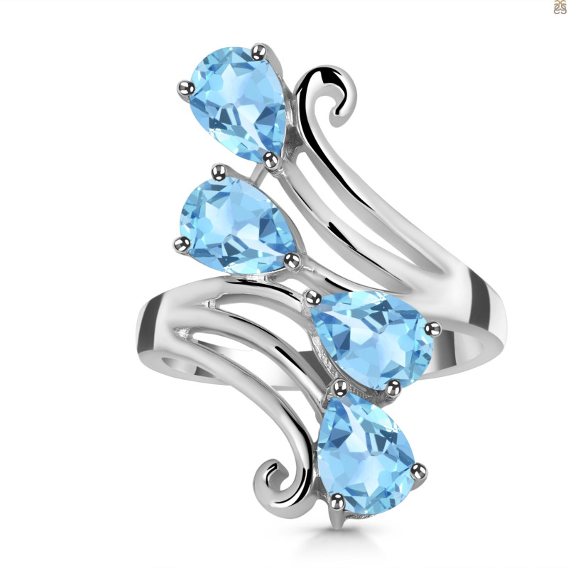 Blue Topaz Ring BTZ-RDR-2080.
