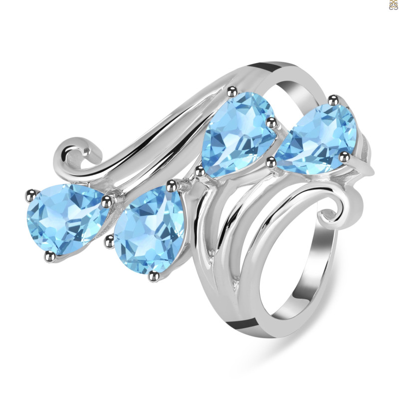 Blue Topaz Ring BTZ-RDR-2080.