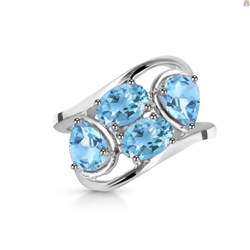 Blue Topaz Ring BTZ-RDR-2081.