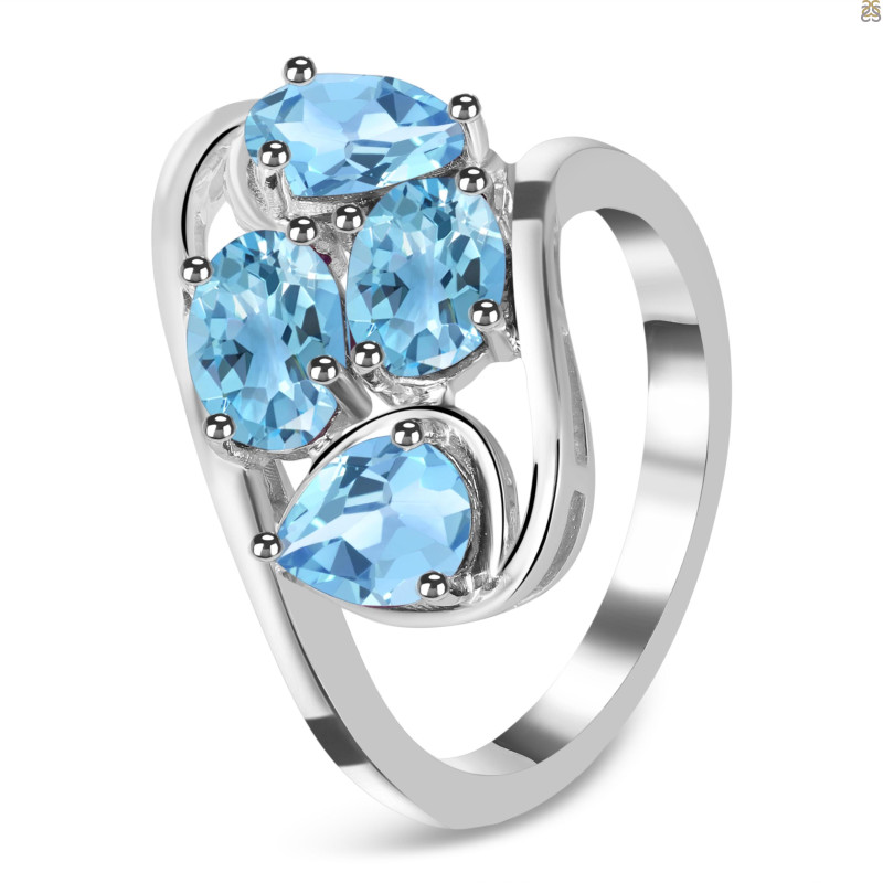 Blue Topaz Ring BTZ-RDR-2081.