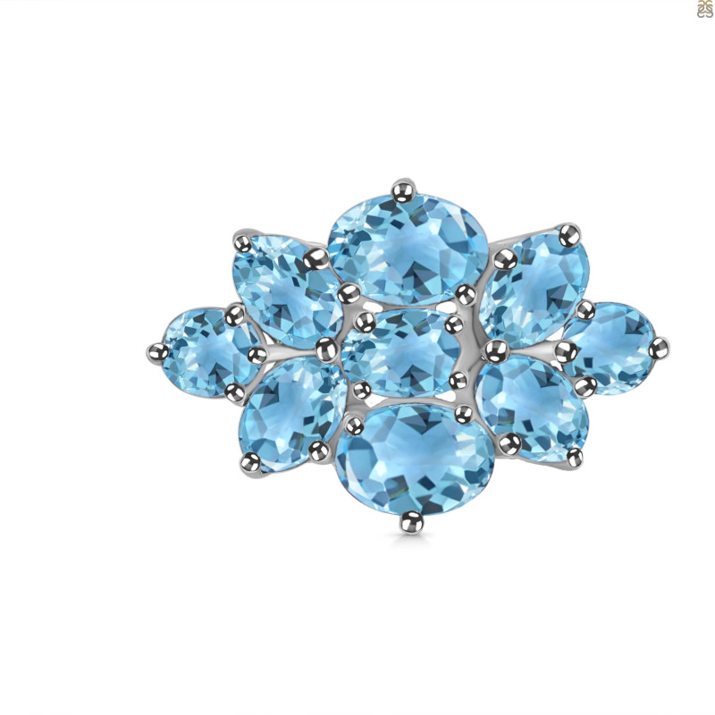 Blue Topaz Ring BTZ-RDR-2084.