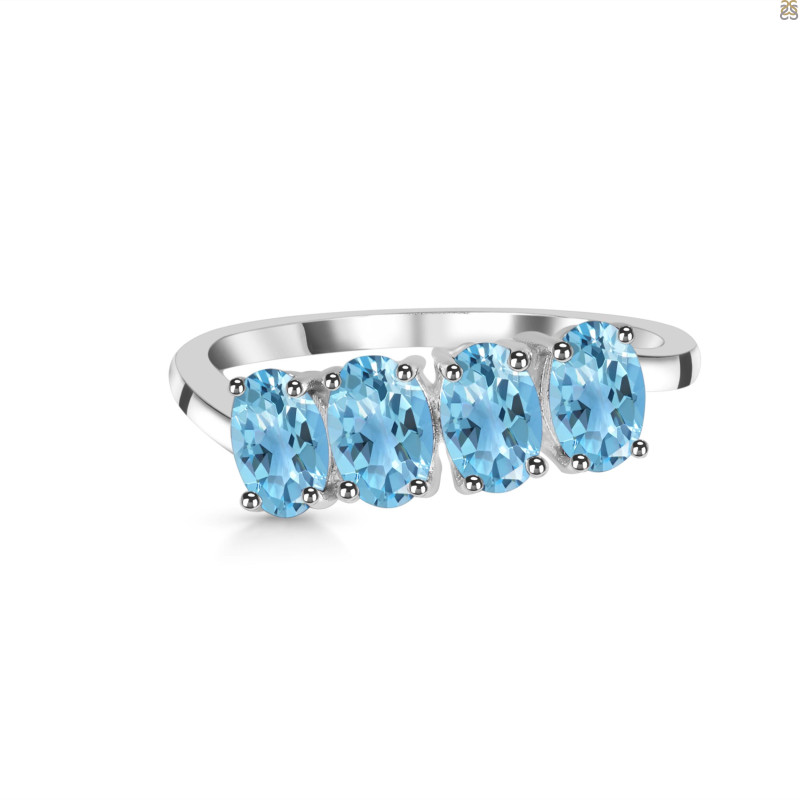 Blue Topaz Ring BTZ-RDR-2086.